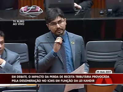 Prefeito de Brasília de Minas faz pronunciamento na Assembléia Legislativa em Belo Horizonte